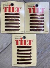 Vintage Tilt Barrettes Set of 3 NOS Made In USA FLAW READ