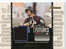 Justin Huber 2003 Bowman Draft Picks & Prospects Fabric of the Future #JH 