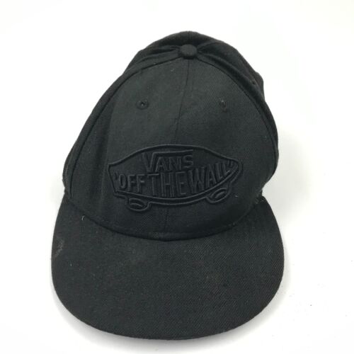 Vans Hat Cap Size 7 1/8 Black Gray Adjustable Adult Skateboard Skate Mens Casual - Picture 1 of 9