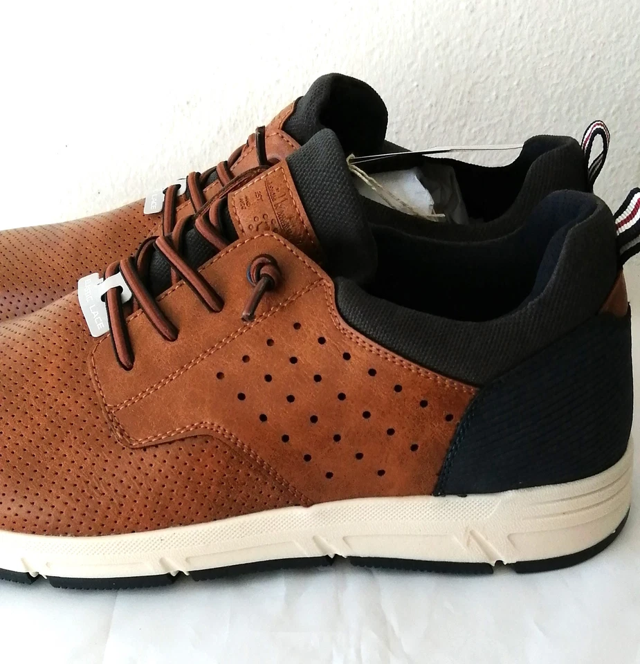 RELIFE Herren Sneaker Schuhe Lederimitat braun extra weit Größe 42 43 44  NEU - Bild 3 von 3