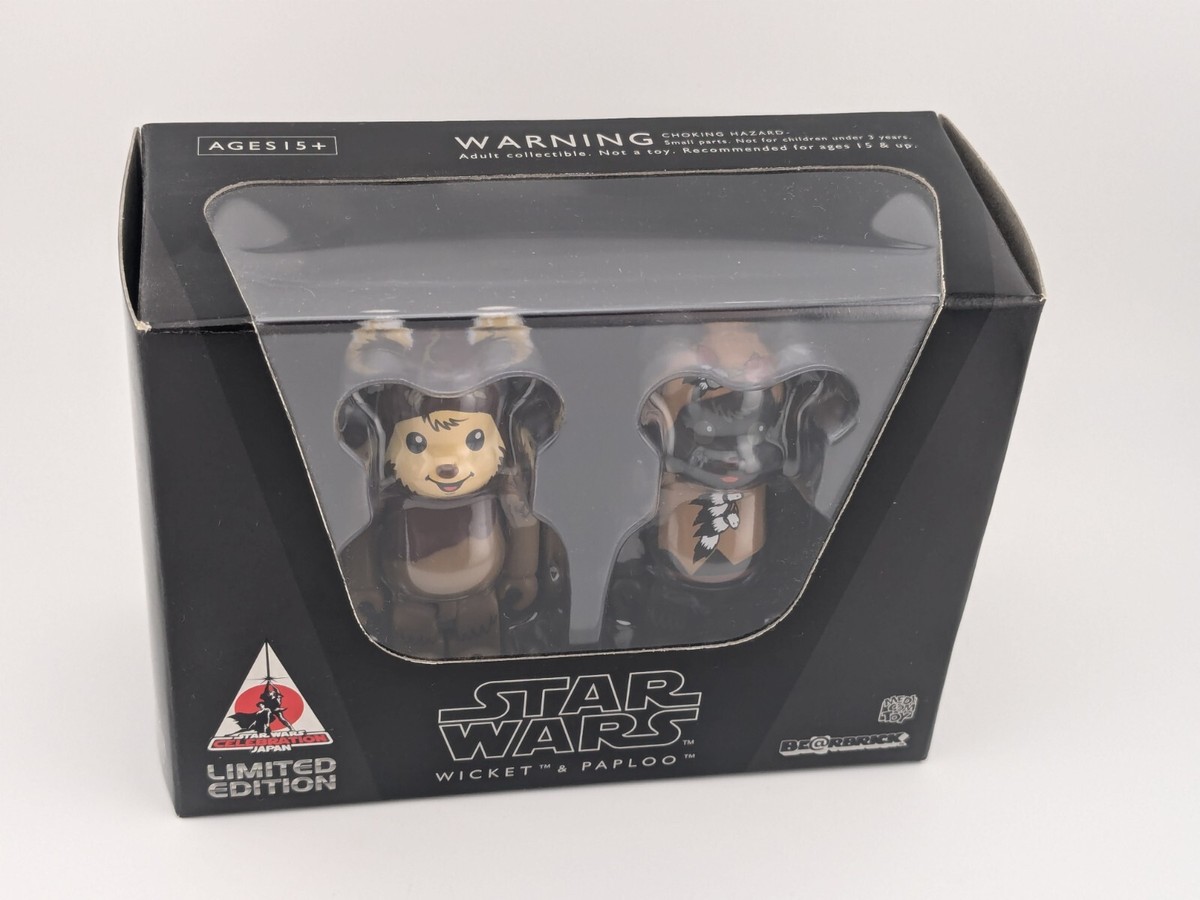 RARE STAR WARS JAPAN BE@RBRICK LIMITED EDITION WICKET ＆ PAPLOO