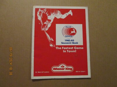 CHL Danville Dashers Vintage Defunct Circa 1982-83 Team Logo Hockey Program