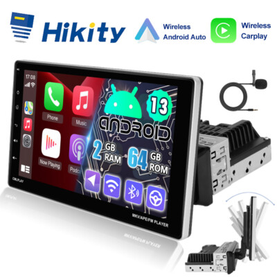 9'' Single 1 DIN Android13 Autoradio Carplay GPS Navi WiFi Bluetooth RDS 2+64GB