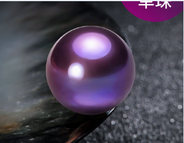 Huge 13mm natural south sea genuine purple lavender round