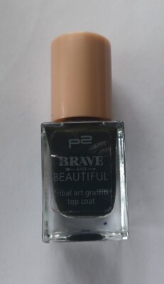 P2 BRAVE & BEAUTIFULL TRIBALART & GRAFFITI  TOP COAT  NR020 GREEN QUARTZ NEU...