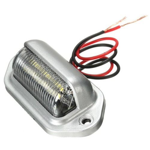 Chrome 6LED License Number Plate Tag Interior Step Light For Boat RV TrailerGBA - Picture 3 of 8