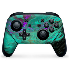 Nintendo Switch Pro Controller Skin Decal Vinyl Wrap - Paint Swirls Abstract