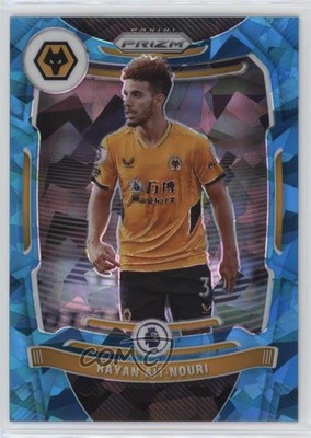 2021-22 Panini Prizm Premier League Blue Ice /75 Rayan Ait-Nouri #50 Rookie RC