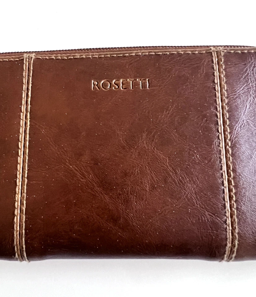 Rosetti Brown Zip Around Wallet Women's Credit Card Coins Clutch Wallet Brown - Image 2 of 4