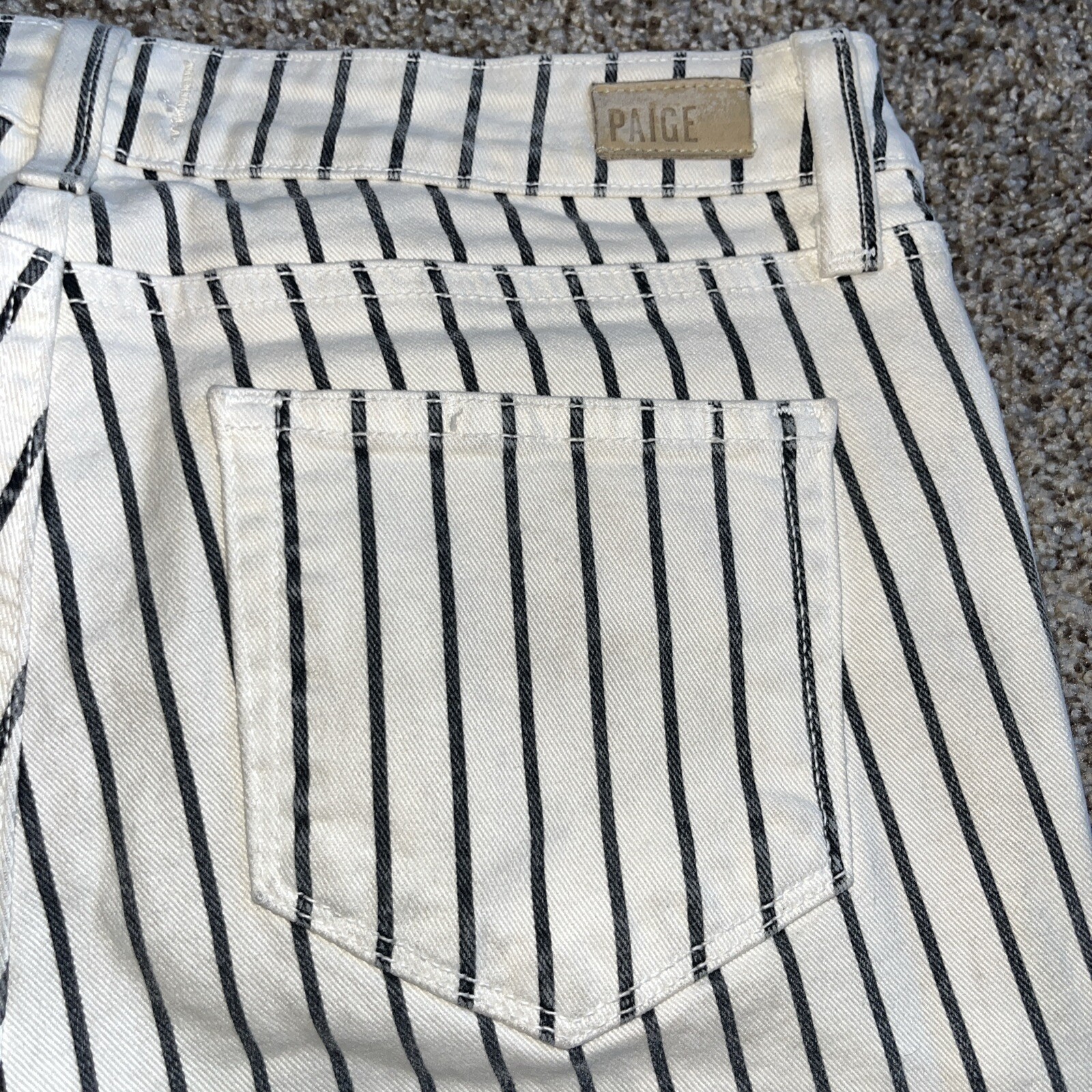Paige Jeans Denim Skyline Ankle Peg Skinny Stripe Size 28 - View 14
