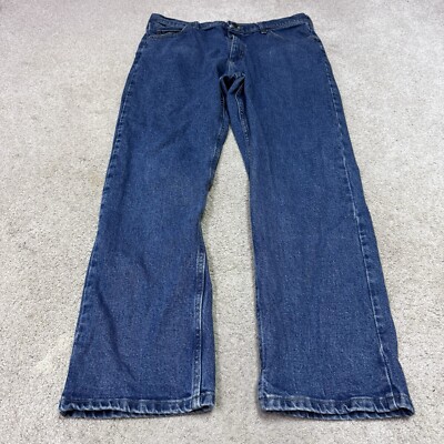 Wrangler Jeans Men’s Blue Straight Leg Pockets Size 36x32