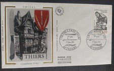 Enveloppe premier jour oblitéré timbre métier coutellerie Thiers 1987 N°2467
