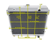 WR Champion 2 Row Radiator for 1971 1972 Fargo W100 Pickup L6 Engine #EC512