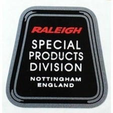 RALEIGH "SPECIAL PRODUCTS DIVISION" seat tube decal.