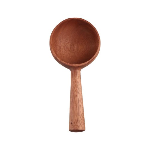 Vintage Wooden Soup Ladle Long Handle Serving Soup Spoon Korean Mukbang