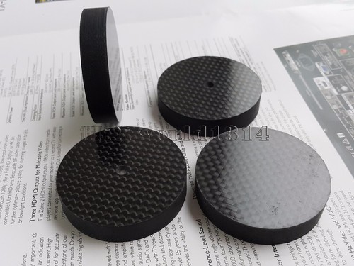 4x Speaker Spikes Spike Stand Feet base pad High End carbon Fiber 50mm - Picture 3 of 4