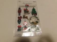 The paper studio la Petites Season's Greetings 3D stickers 9pc