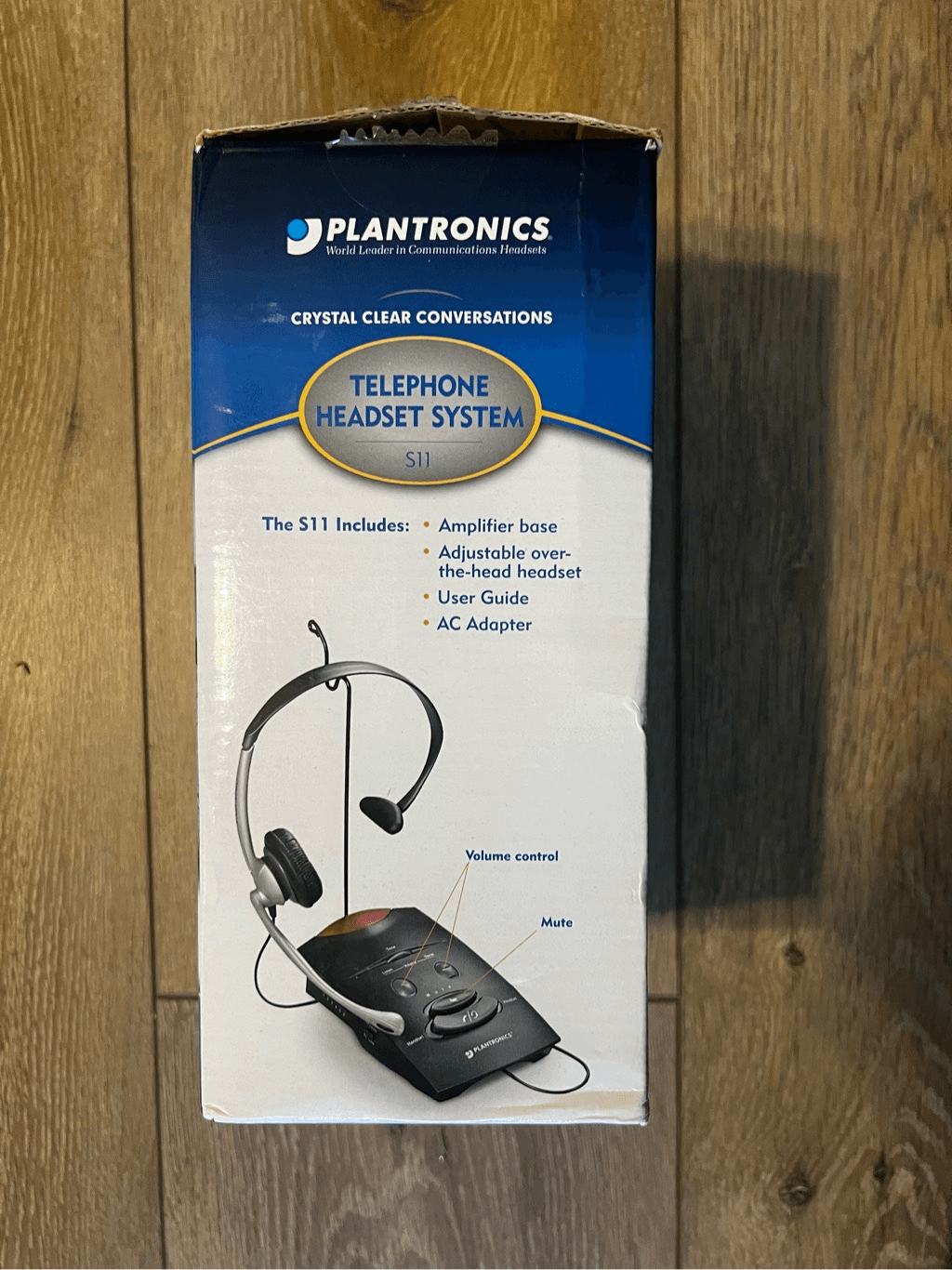 Plantronics S11 Telephone Over The Head Headset System Black New In Box ...