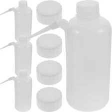 4pcs 500ml PE Safety Wash Bottles - Refillable Squirt Bottles for Chemicals-FT