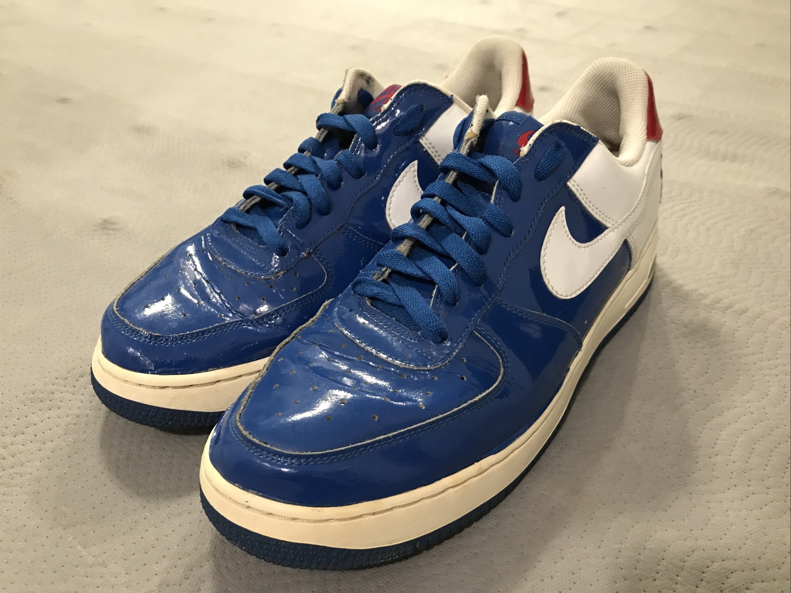 シニアファッション ナイキ Nike 青色 ブルー 赤 レッド エアフォース Blue Jay スニーカー メンズ Red Nike 1 Sheed Low Blue Jay Whitevarsity 即日出荷