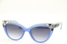 NEW NICOLE MILLER RUNWAY CORSICA C03 BLUE SILVER AUTHENTIC SUNGLASSES 52-19