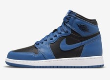 Nike Air Jordan 1 Retro High OG GS Size Dark Marina Blue White 575441-404
