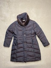 Perry Ellis Portfolio Puffer Coat Size Uk 14 Brown Long Jacket Down Women's