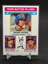 2025 Topps Heritage NL RBI Leaders Ohtani / Adamas / Machado #195