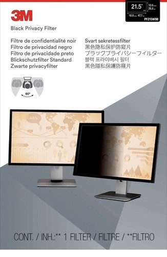 21.5” inch 3M PF215W9B display privacy filters Frameless display privacy filter - Picture 1 of 4