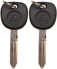 Pair Genuine Strattec OEM GM Logo Non-Transponder Key Blank 15026223 23372321 