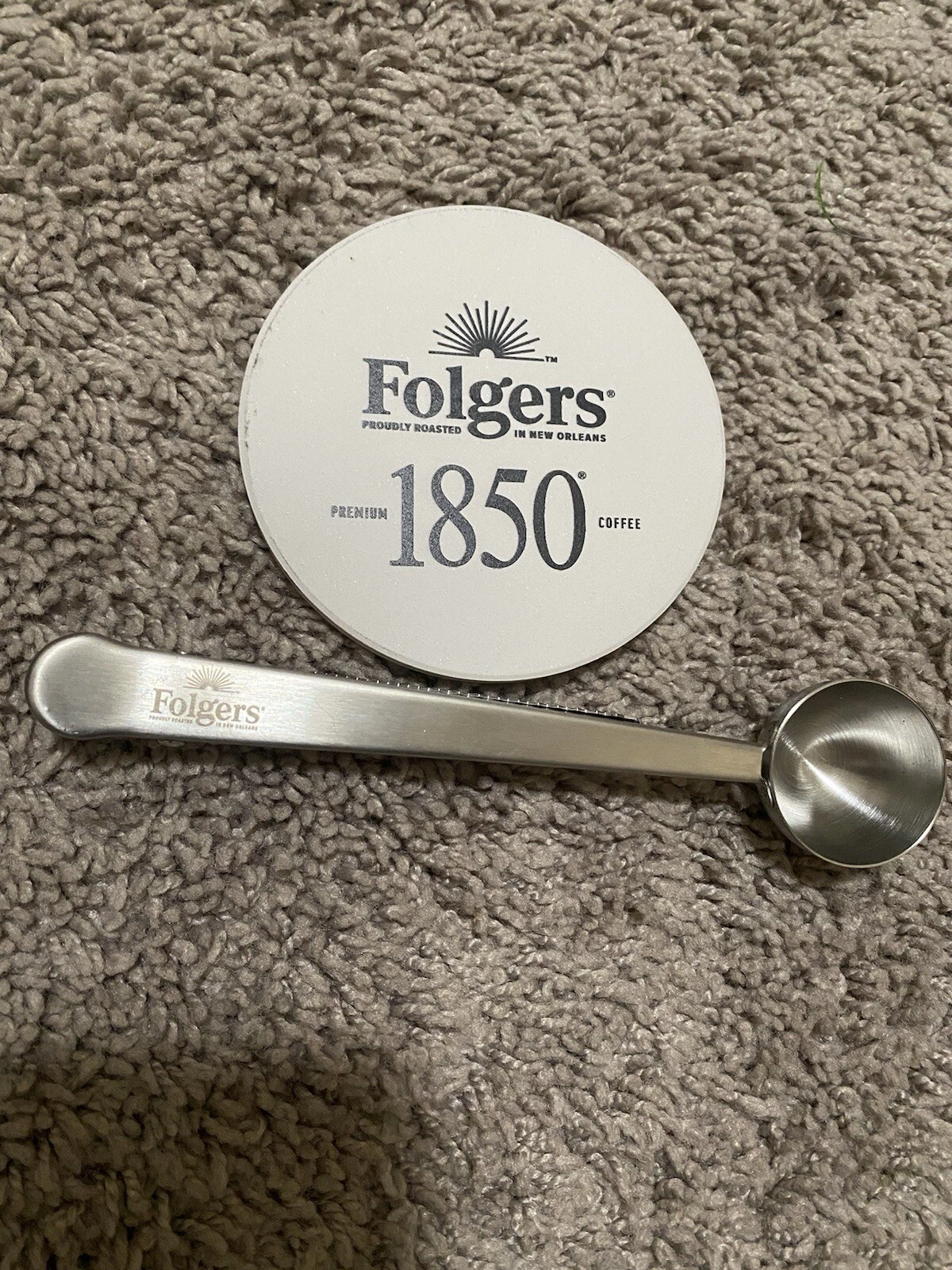 New Coffee Scoop/bag Clip And Coaster