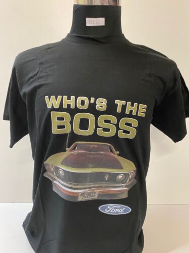 T-shirt Ford Mustang Boss nera S M L XL XXL American Dream US Car - Foto 1 di 1
