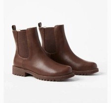 Loft - Faux Fur Lined Chelsea Boot - Us 8.5, Uk 6.5 - Desert Taupe Brown