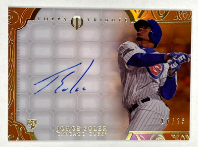 Jorge Soler 2015 Topps Tribute Auto RC 27/75 NICE Cubs