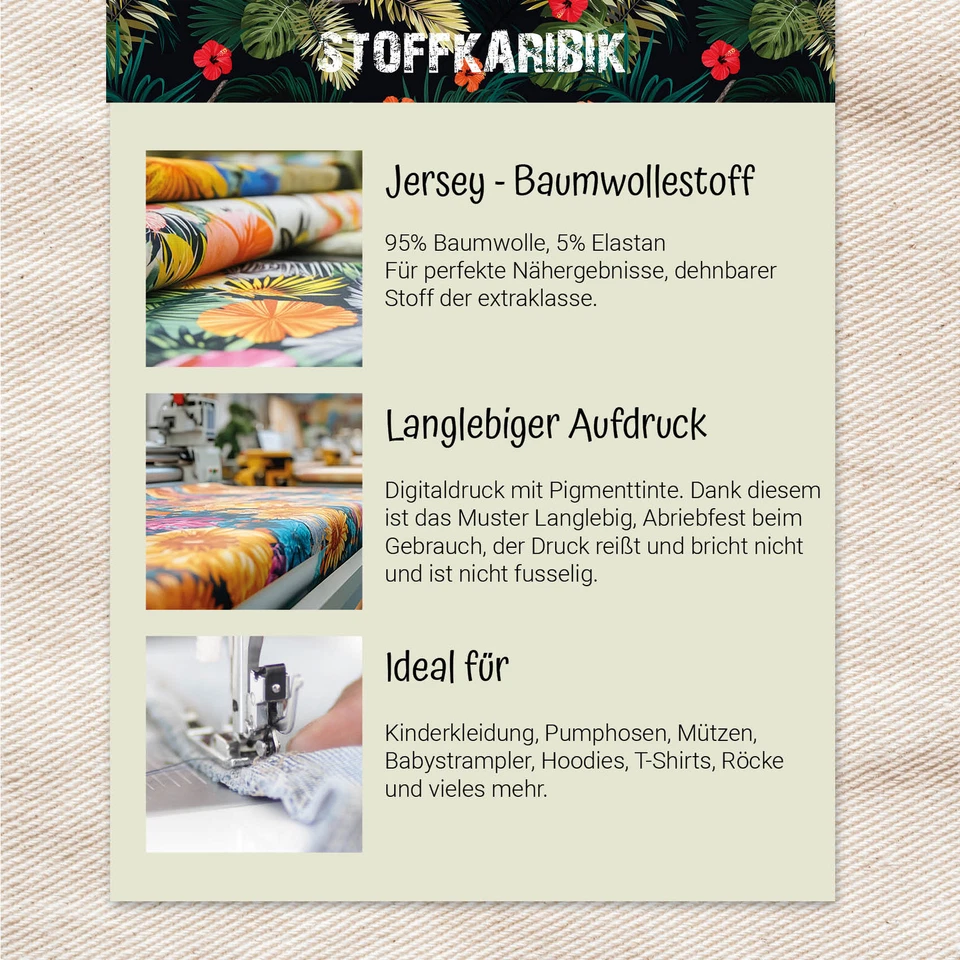 Eukalyptus JERSEY Baumwolljersey Stoff Kinderstoff Meterware Mädchen JB078 - Bild 3 von 4