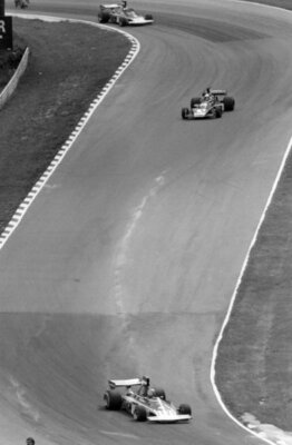 Niki Lauda Ferrari 312B3 leads Jody Scheckter Tyrrell 007 Ford 1979 Old Photo 1
