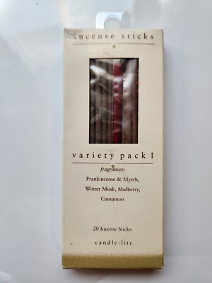 Candle-lite Incense 20 Sticks Frankincense & Myrrh/Winter Musk/Mulberry/Cinnamon
