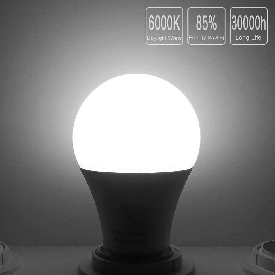 E26 E27 LED Light Bulbs 12V 24V Low Voltage 7W Daylight White 6000k Standard ... - Image 3 of 4