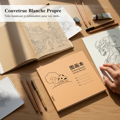 Carnet de Croquis Agrafé, pour Artistes - pour Étudiants - Photo 1/4