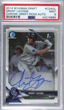 2018 Bowman Draft Chrome Pick Grant Lavigne #CDA-GL PSA 9 MINT Auto 8vc