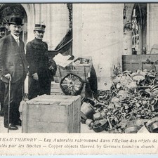 c1910s Chateau-Thierry, France Church Copper Objects Stolen by Germans WWI A339