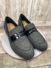 Clarks Collection Ultimate Comfort Women  s Black Gray Loafers Size 8M