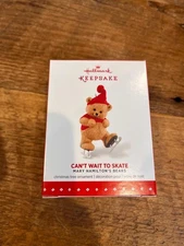 Hallmark Keepsake Ornament 2015 Can't wait to Skate Mary Hamilton's Bears NIB