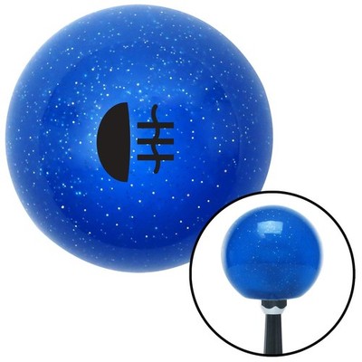 Black Headlight Beam Off Blue Metal Flake Shift Knob w/ M16x1.5 Insert Shifter