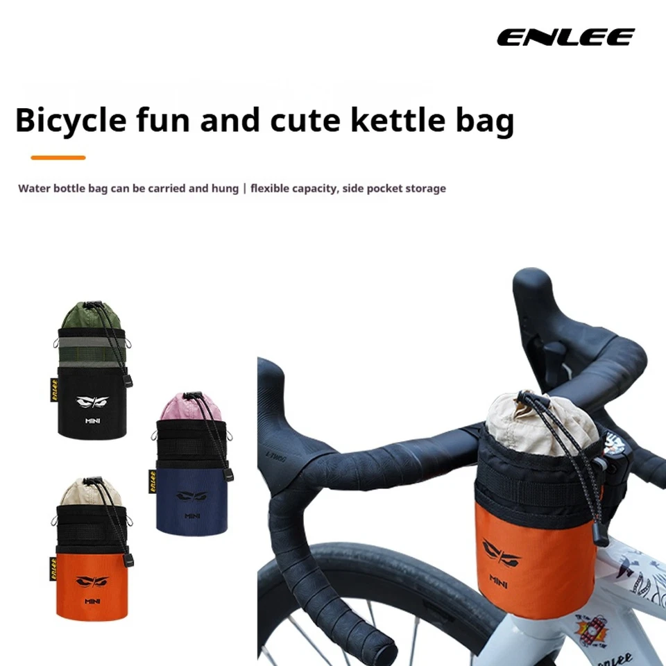ENLEE Bolsa para Botella de Agua para Bicicleta Manillar/Montaje en Vástago Bolsa portadora de Hervidor de Agua Foto 3 de 4