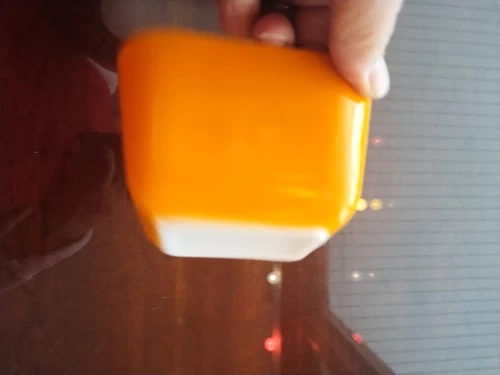 Vintage PYREX Refrigerator Dish 501 B Orange 1 -1/2 cup NO Lid