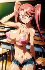 Highschool of the Dead Saya Takagi full artwork waifu anime print #37