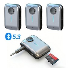 4x Bluetooth 5.3 Receiver w/TF Card Play 3.5mm AUX Adapter for Car  Home Stereo