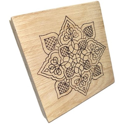 Gummi montiert Druck Block Mandala Blumenmuster Textil Stoff Handwerk 11x10