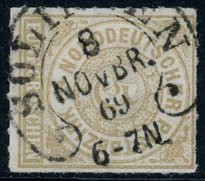 NDP Nr. 6 gestempelt Hufeisenstempel SOLINGEN 8.11.69 (SP 34-2) [529]